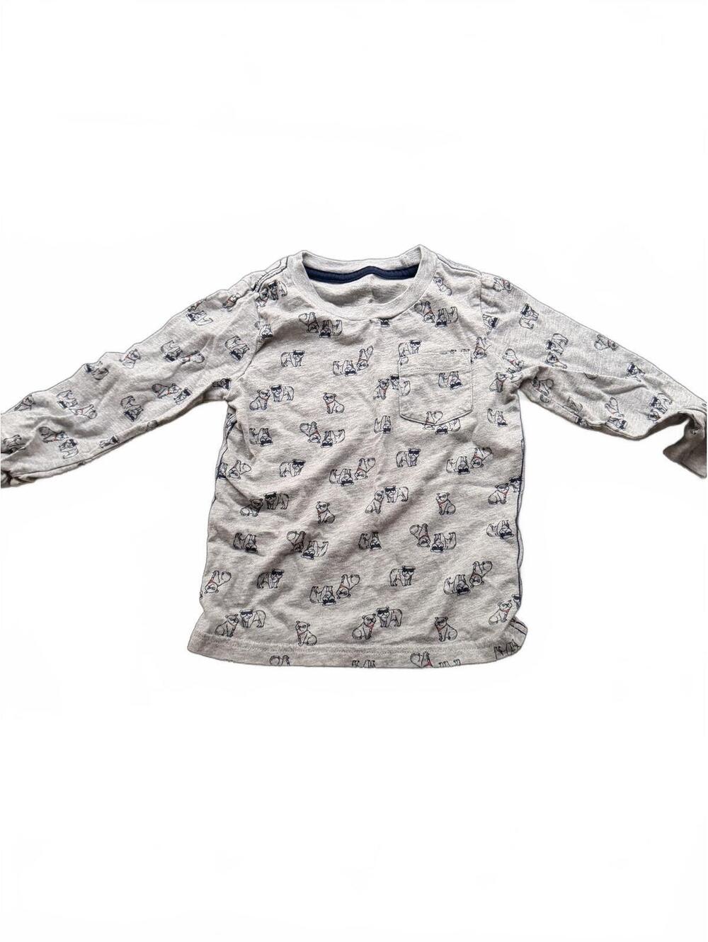 Simple Joys gray dinosaur long sleeve shirt